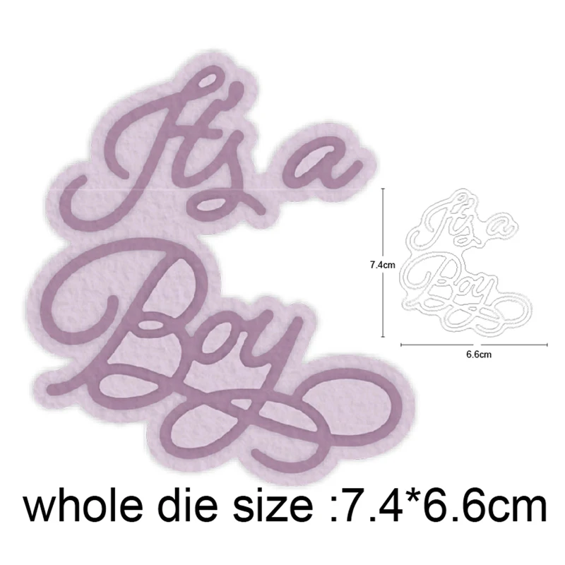 

2020 New Metal Cutting Dies Words It's a Boy Craft Dies Scrapbooking dies Paper Cards Making Embossing Die Cut stencils dies