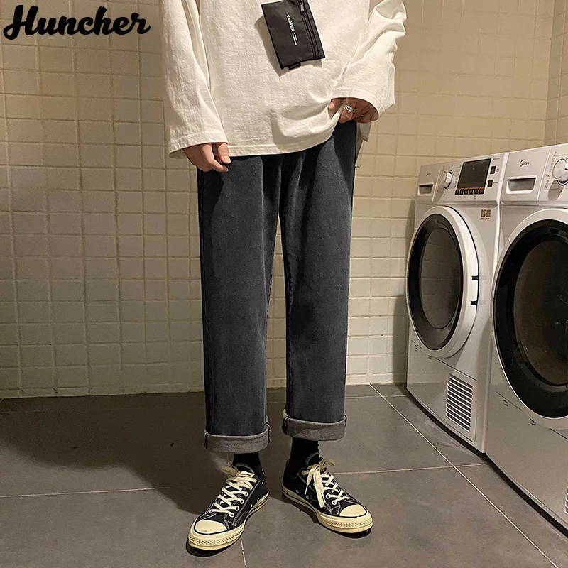 Джинсы Huncher мужские с широкими штанинами модная уличная одежда в стиле хип хоп