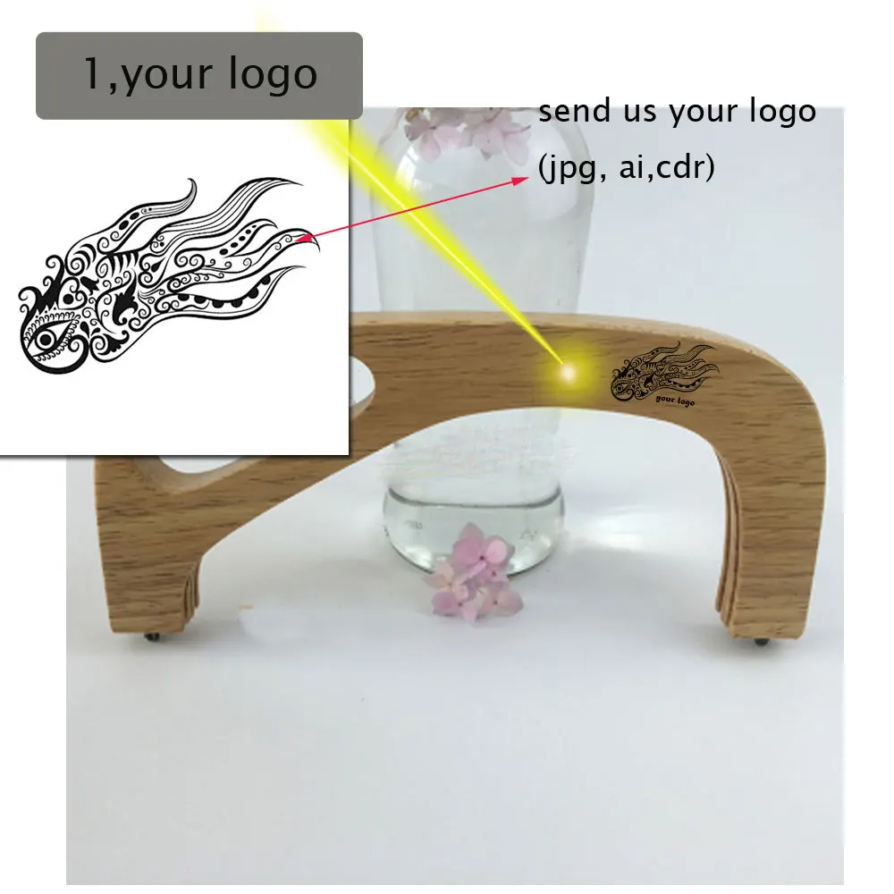 25 см DIY женский кошелек рамка деревянная застежка для сумки изготовление