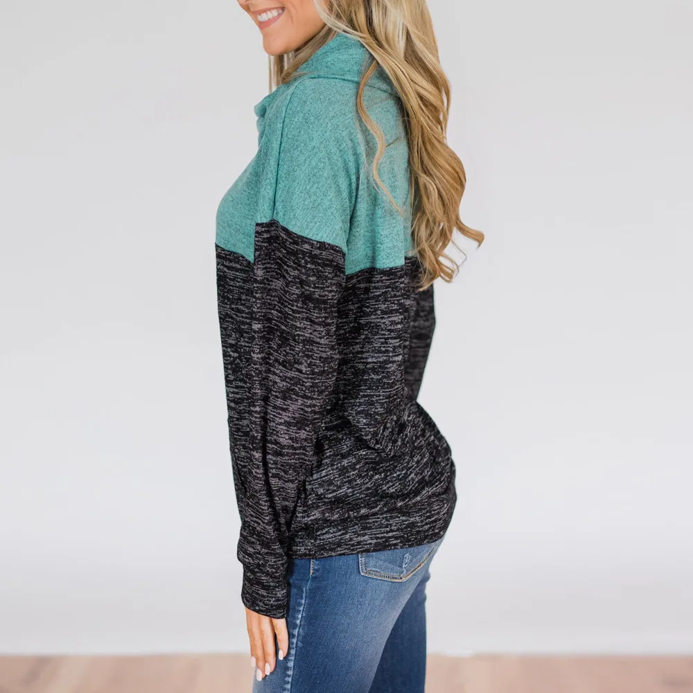 Женская блузка 2019 водолазка размера плюс Топы клетчатые рубашки туника пуловер с