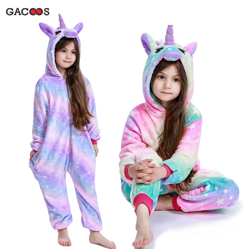 Детские пижамы с изображением животных для мальчиков и девочек одежда сна