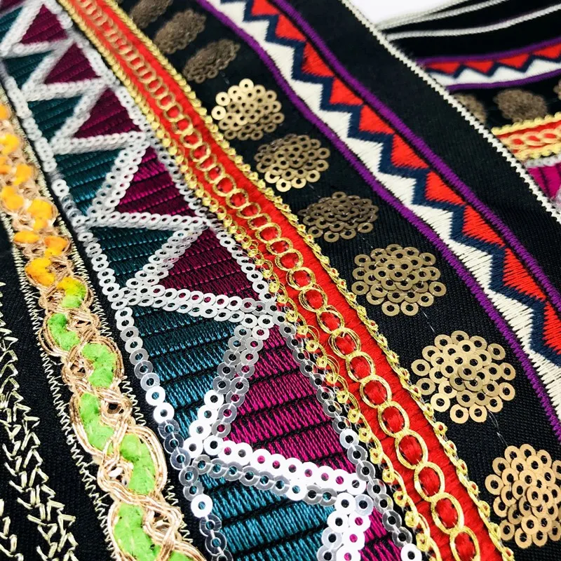 Кружевная лента с блестками для шитья ширина 16 см 1 размер | Дом и сад