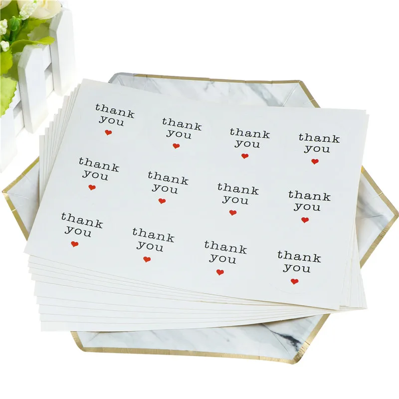 2020 клейкие наклейки &quotспасибо&quot крафт бумага печать для изделий ручной работы
