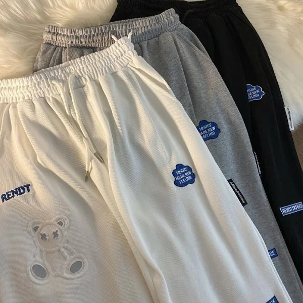 Official Figure Real-Price Sports Pants Casual Pants for Women Loose Tappered