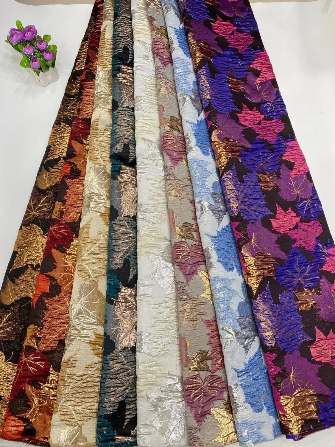 

2020 Latest Design Brocade Jacquard Lace Fabric French Lace Fabric High Quality African Nigeria Lace Fabric For Party Dress