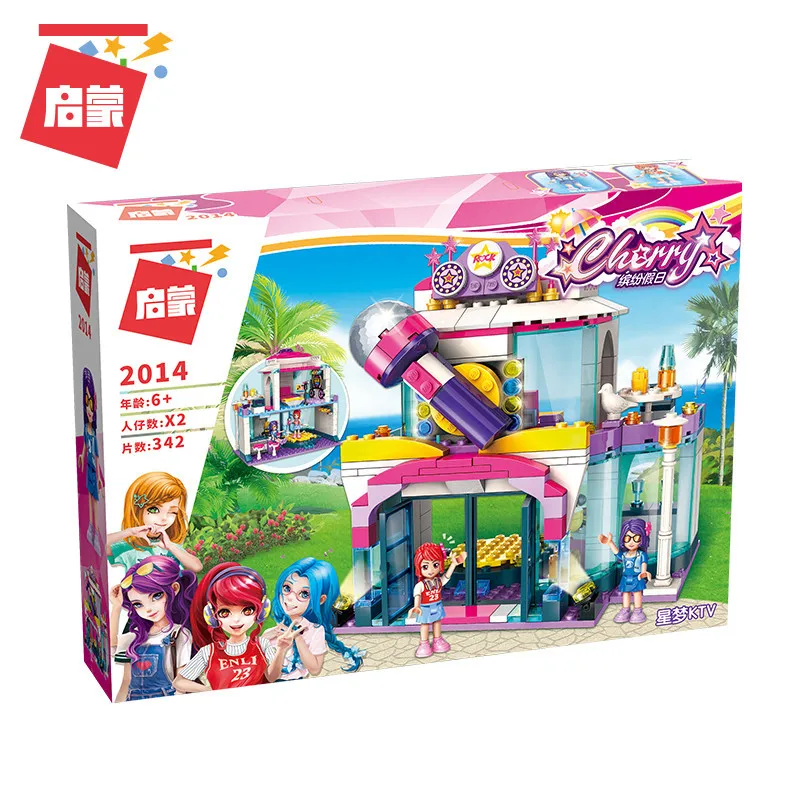 

ENLIGHTEN Girls City Friends Princess KTV Star Dream Stage Colorful Holidays Building Blocks Sets Kids Toys Compatible