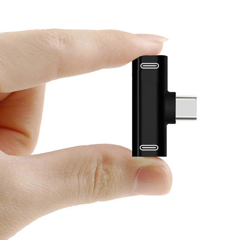 Двойной адаптер USB Type c 1 шт. 3 в аудиоразъем адаптеры для зарядки наушников Aux