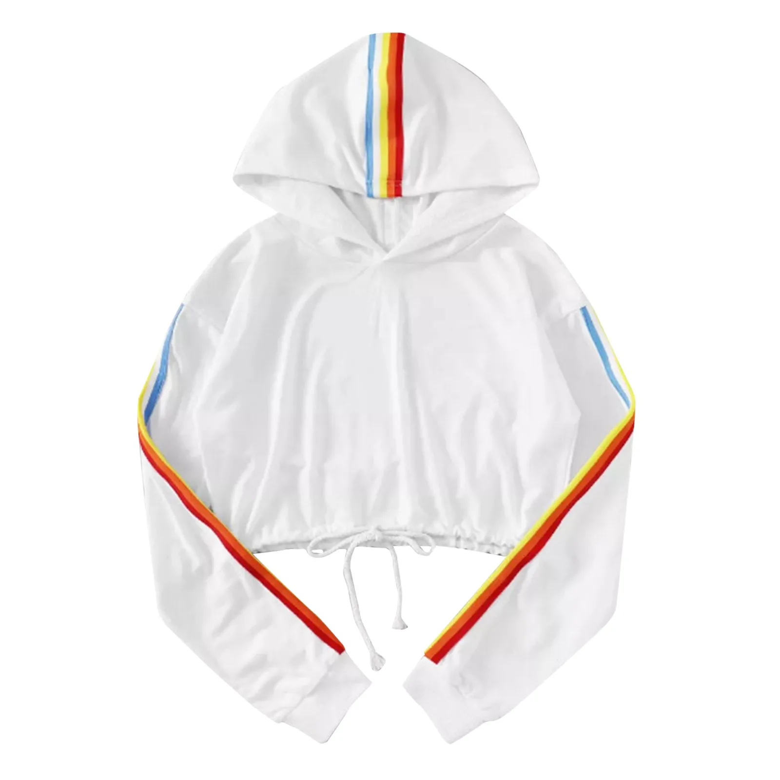 58# 2021 New Fashion Colorful Hoodies Fashion Women Lace Up Drawstring Long Sleeve Sweatershirt Hoodie Толстовка Женская