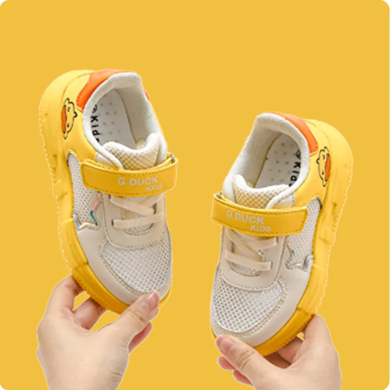 

2120 g.duck Hello duckling children's board shoes mesh single mesh 2021 summer hollow out running shoes for boys and girls