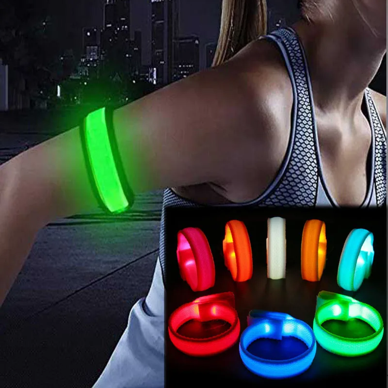 

Outdoor LED Glowing Bracelets Sport Flashing Wristbands Arm Leg Cycling Safety Light For Runners Joggers Cyclists Warnning Light