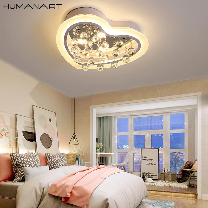 Любовь Форма led кристальная лампа для потолка детская комната освещение дома
