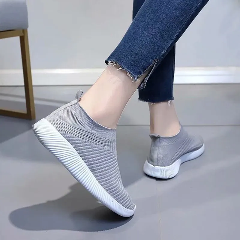 Женские кроссовки носки женские вязаные дышащие для тенниса повседневные с