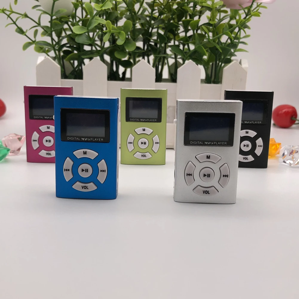 MP3 плеер водонепроницаемый USB мини-зажим ЖК-экран Поддержка 32 ГБ Micro SD TF карта