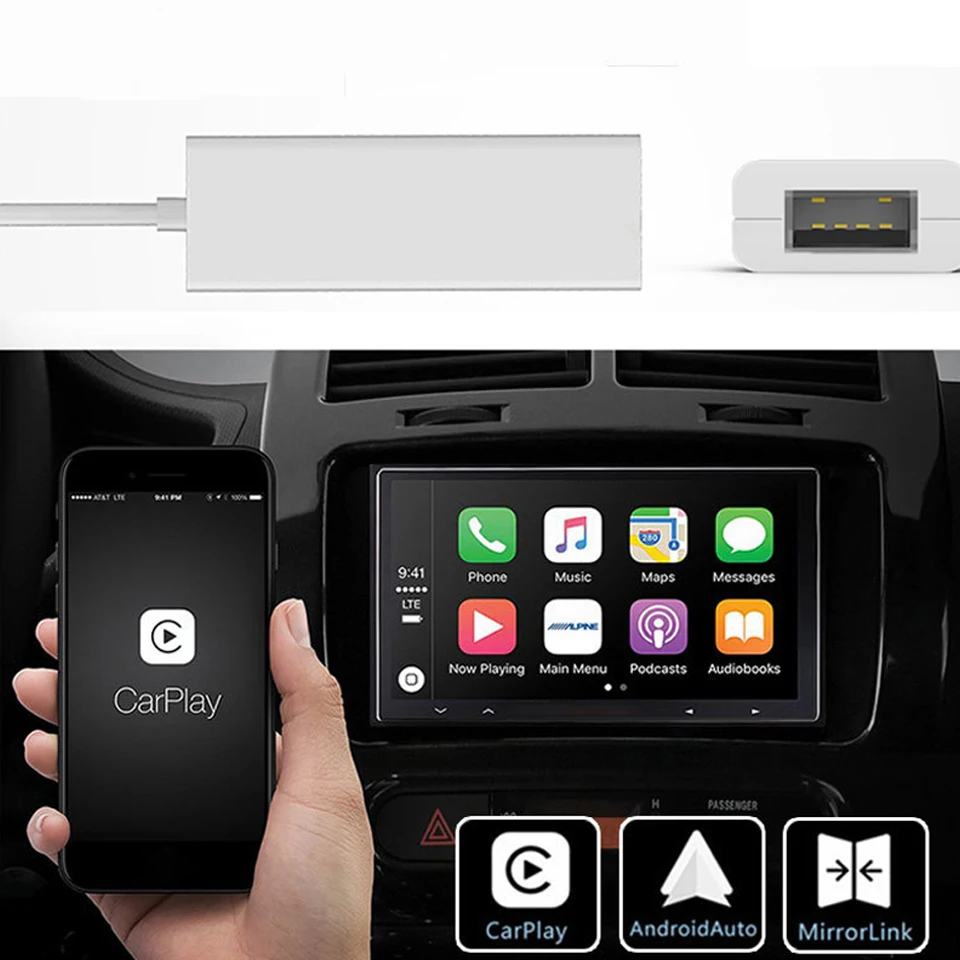 KiriNavi для Apple Carplay USB Dongle Поддержка Android автомобильное радио стерео головное устройство через USB кабель для iPhone и Android смартфон