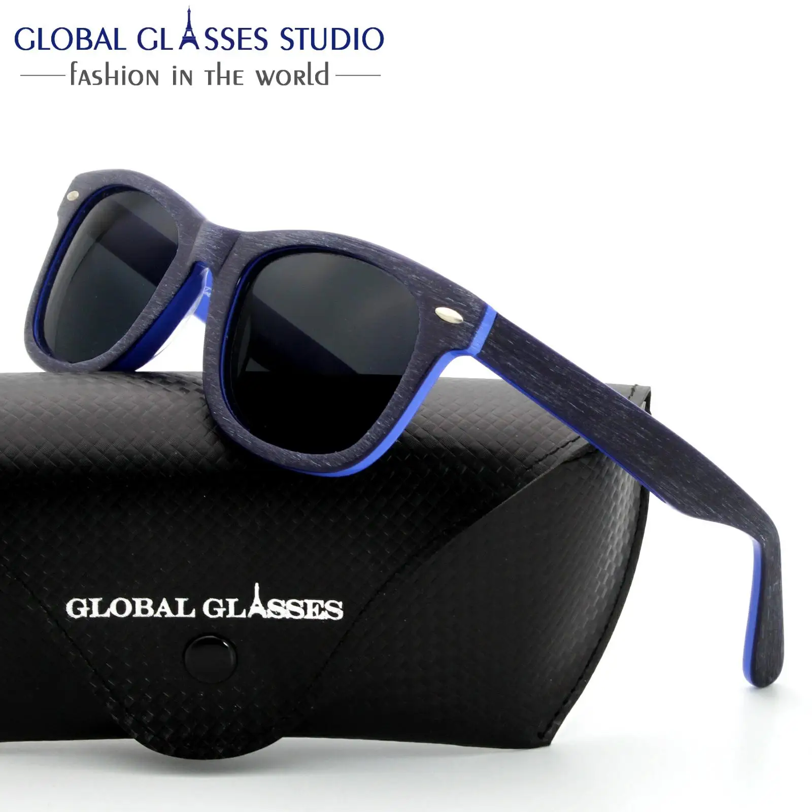 Солнцезащитные очки унисекс в стиле ретро поляризационные винтажные с черным