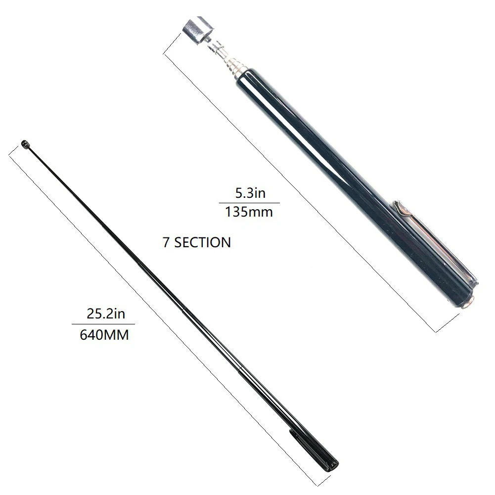 

3.5lbs 64cm Anti Slip Rod Stick Long Reach Pen Pocket Adjustable Extendable Grip Mini Portable Telescopic Magnetic Pick Up Tool