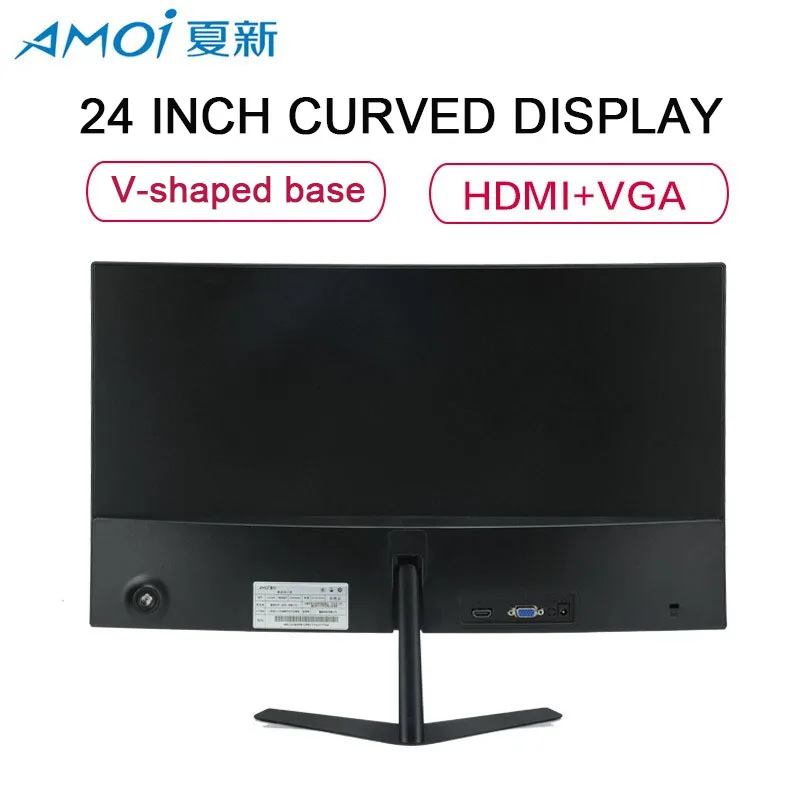Koop Amoi Goede Kwaliteit Led 24 Inch Gamer Monitor Voor Computer 75Hz Gebogen Scherm Flat Panel Lcd Hd Gaming Vga/Hdmi-Interface