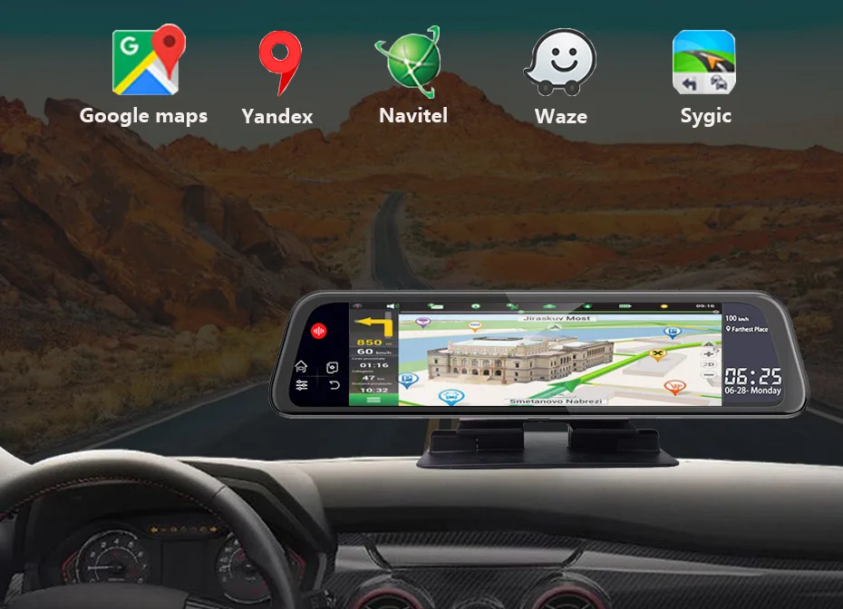 WHEXUNE 12 дюймов 4G Автомобильные видеорегистраторы ADAS Android 8,1 Dash Cam камера gps навигация FHD 1080P двойной объектив видео регистратор Dashcam