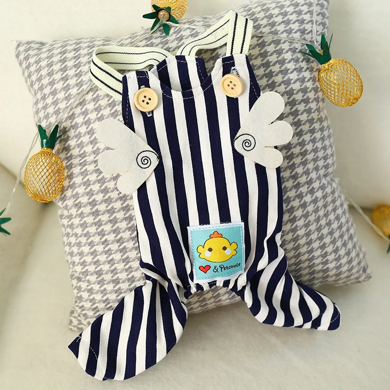 Комбинезон для домашних питомцев в красную полоску|Комбинезоны и ромперы| |