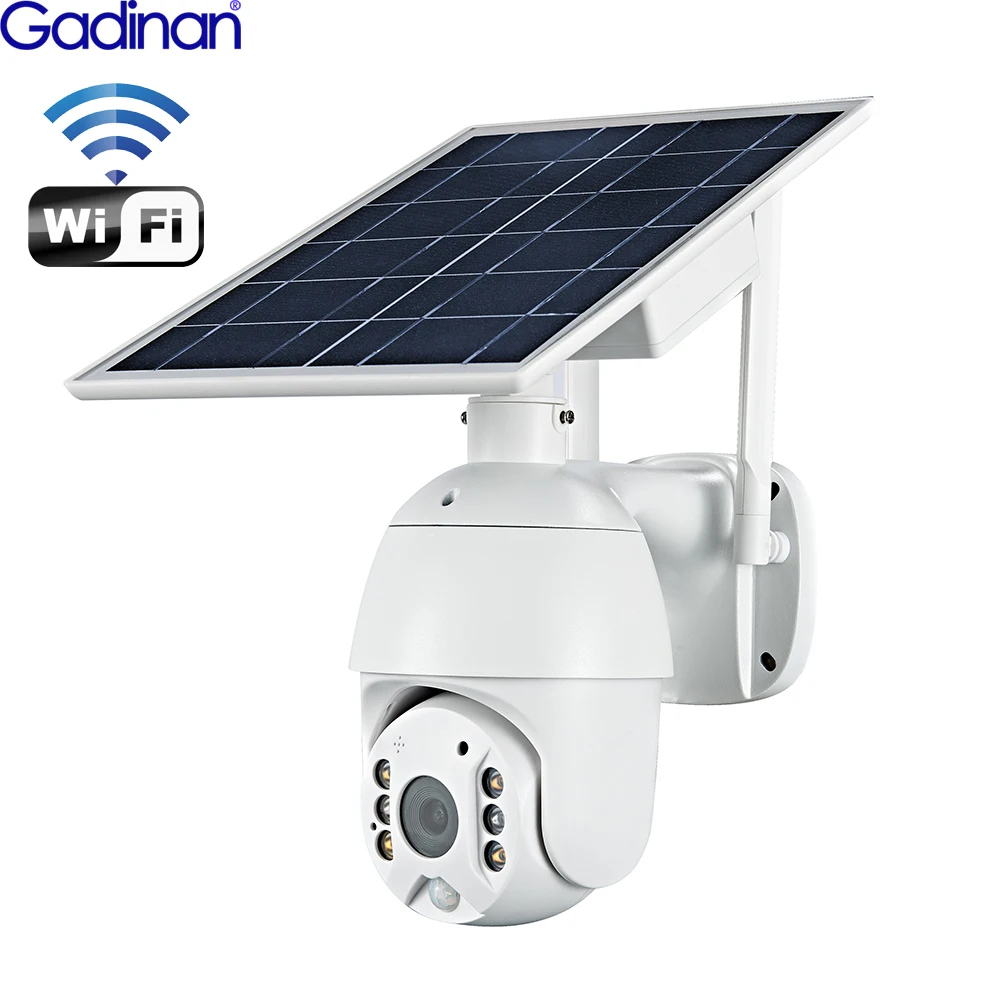 Камера видеонаблюдения Gadinan с солнечной панелью Wi Fi PTZ 4X 1080P|Камеры