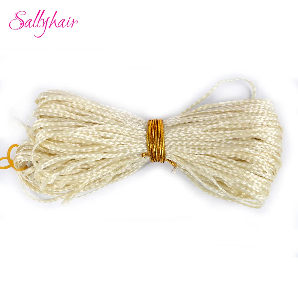 Sallyhair, Zizi, косички, вязанные крючком, коробка, косички, цветные синтетические волосы для наращивания, жук, серый блонд, вязанные волосы, 48 прядей/упаковка