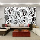 Пользовательские самоклеящиеся обои 3D стереоскопические абстрактные круги Дерево гостиная диван ТВ фон Настенные обои