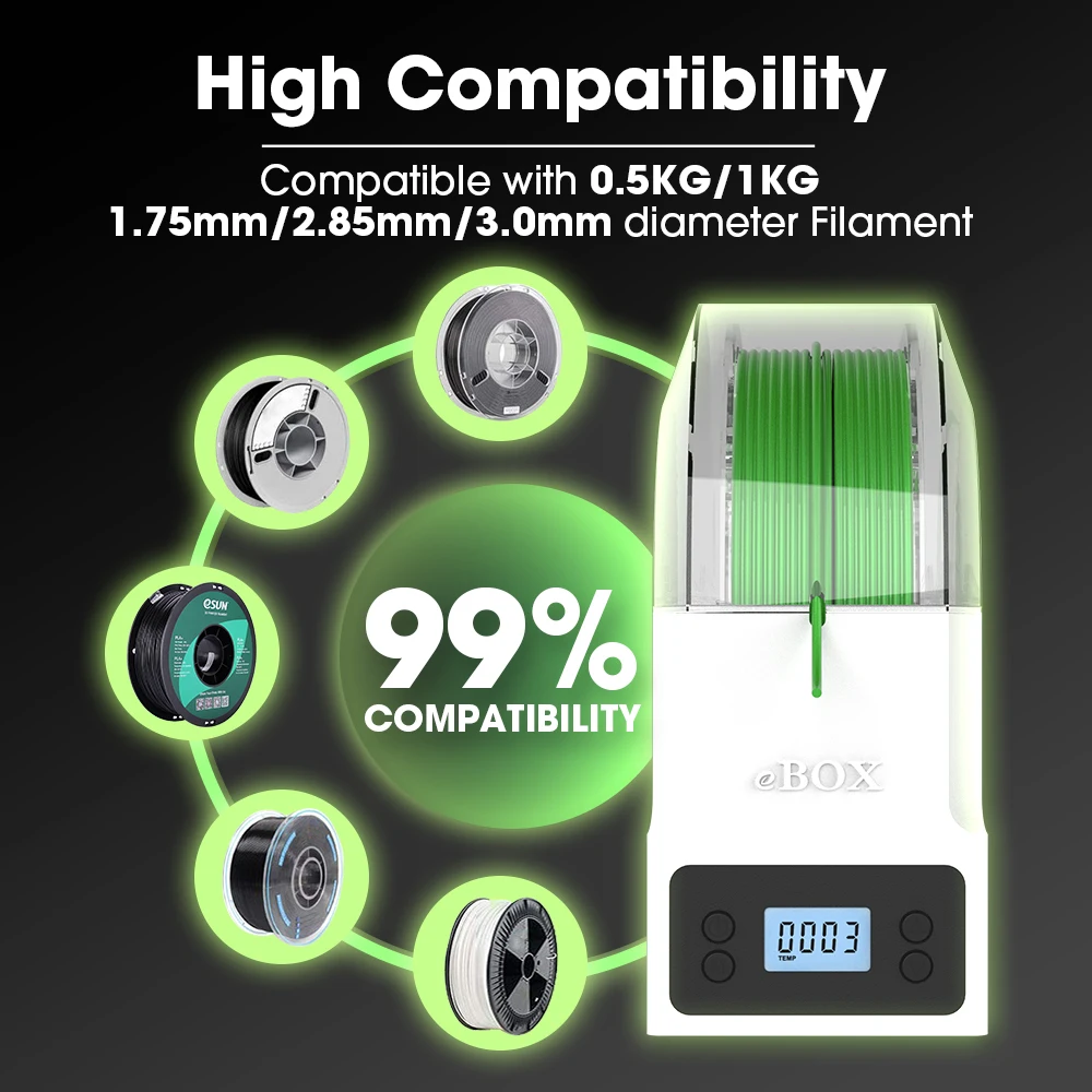 Сушилка для наполнителя eSUN eBOX Lite 3D коробка сушки нити контейнер хранения