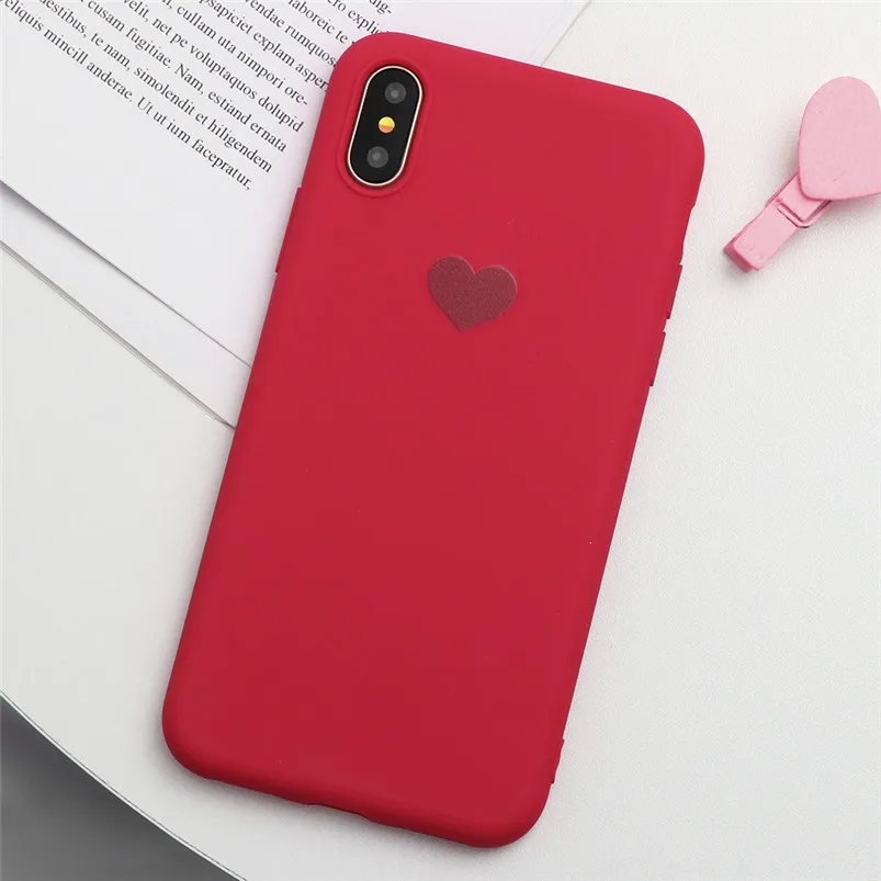 31Kho-0iphoxin Матовый чехол для телефона ярких цветов с сердцем для iPhone 11 Pro XS Max XR X 8 7 6 6 s Plus 5 5S SE, мягкий чехол из ТПУ для iPhone XR, чехол - Цвет: 31Kho-0iphoxin