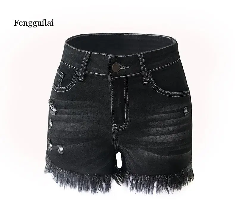 

High Waist Bull-puncher knickers Sexy Women Shorts Biker Shorts Jean Shorts Summer 2020 Black Streetwear