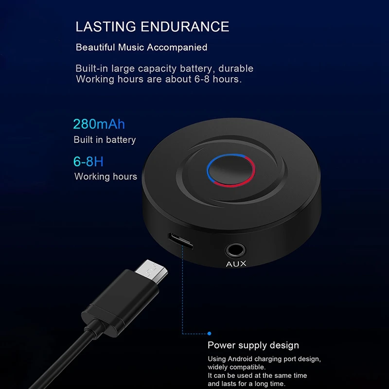 

5.0 Bluetooth Adapter RX TX 2 IN 1 Adapter Bluetooth Receiver Transmitter Computer TV Car Bluetooth Adapter