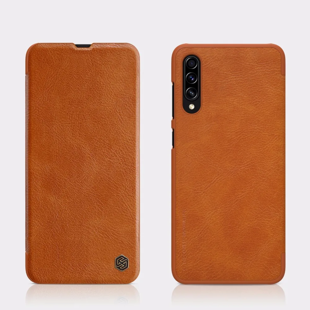 Кожаный чехол Nillkin QIN для samsung Galaxy A70S A50S A30S A20S A10S A20e A51 A90 5G с отделением для карт и бумажником с откидной крышкой