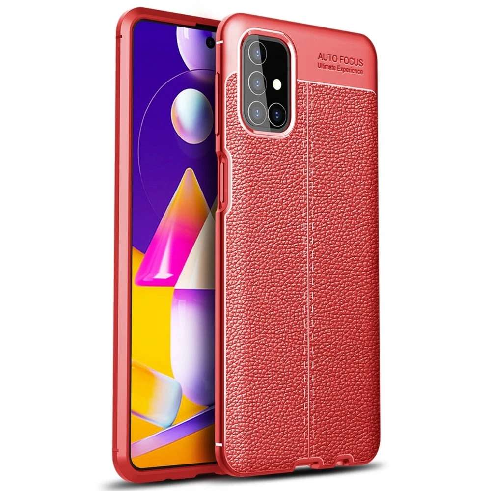 

Чехол для телефона, совместимый с Samsung Galaxy M31S, кожаный, силиконовый, красный