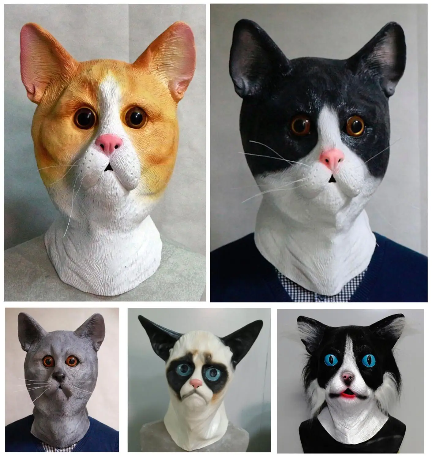 

Латексная Маска для кошек кошечки нарядное платье с изображением животных и плетеным Маска Костюм реквизит с изображением оленя для малыше...