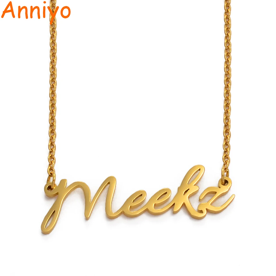 Ожерелье с именем на заказ Anniyo для мам женщин девушек из нержавеющей стали