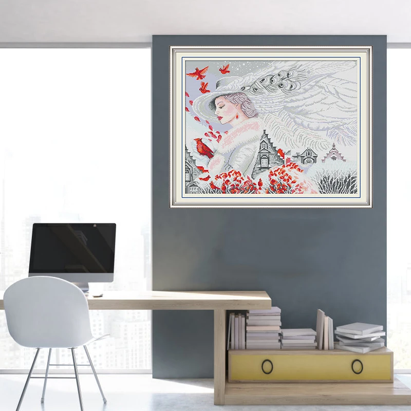 Joy Sunday Новый Набор для вышивки крестиком набор рукоделия DMC 11 и 14CT ручной работы
