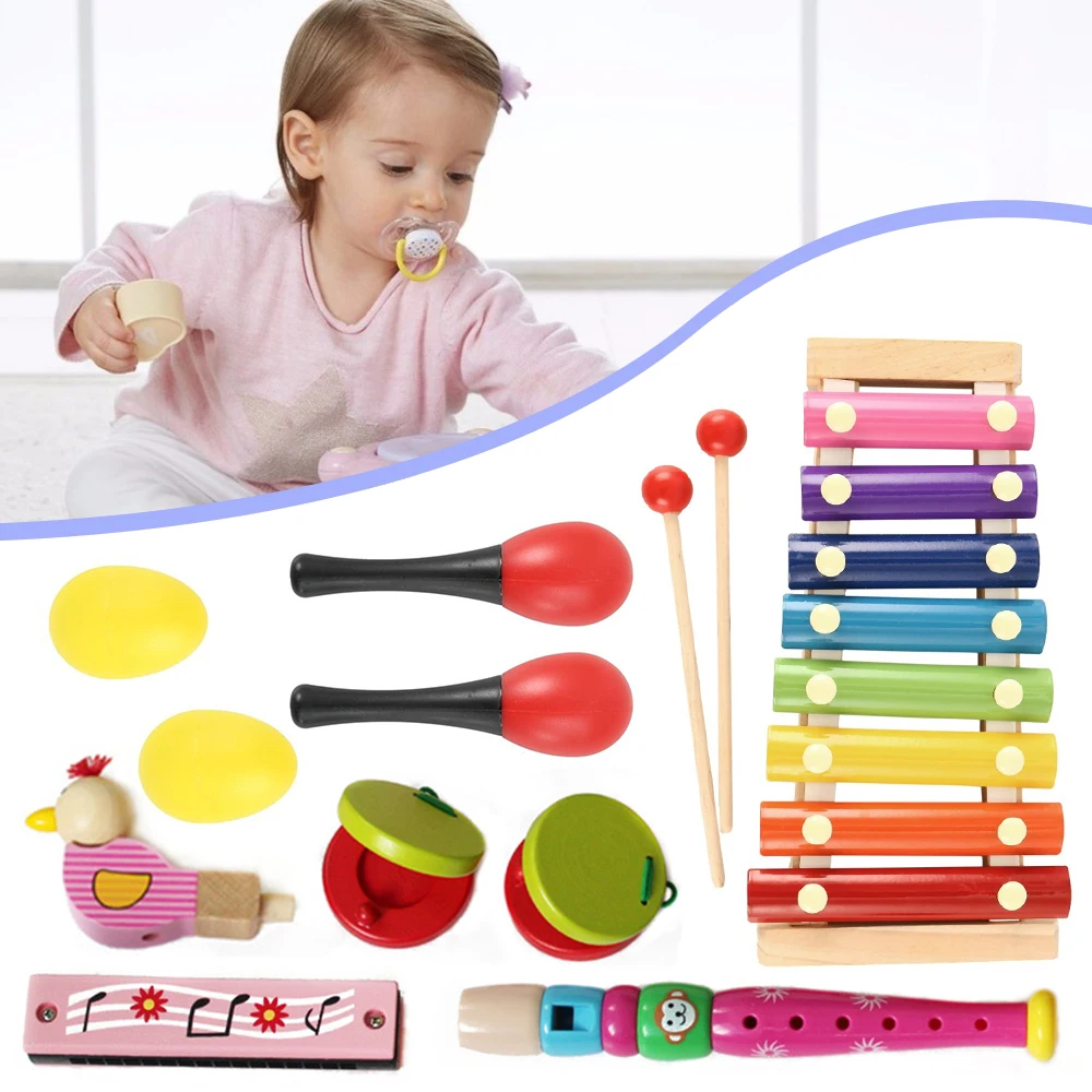 

7 шт., детский ксилофон с сумкой для хранения