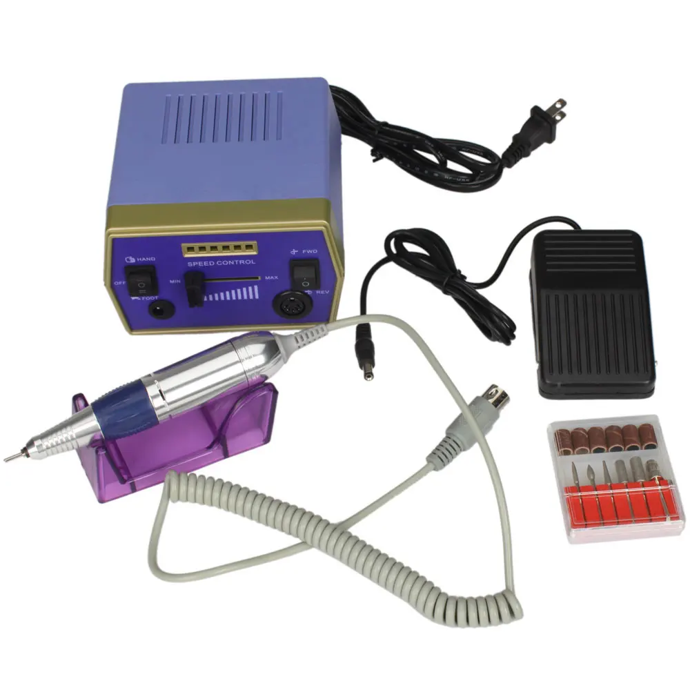 

Professional Electric Nail Drill Machine Polishing Manicure Pedicure Blue With 6 Nail Drill Bits Nail Art Tool Nail Equipment