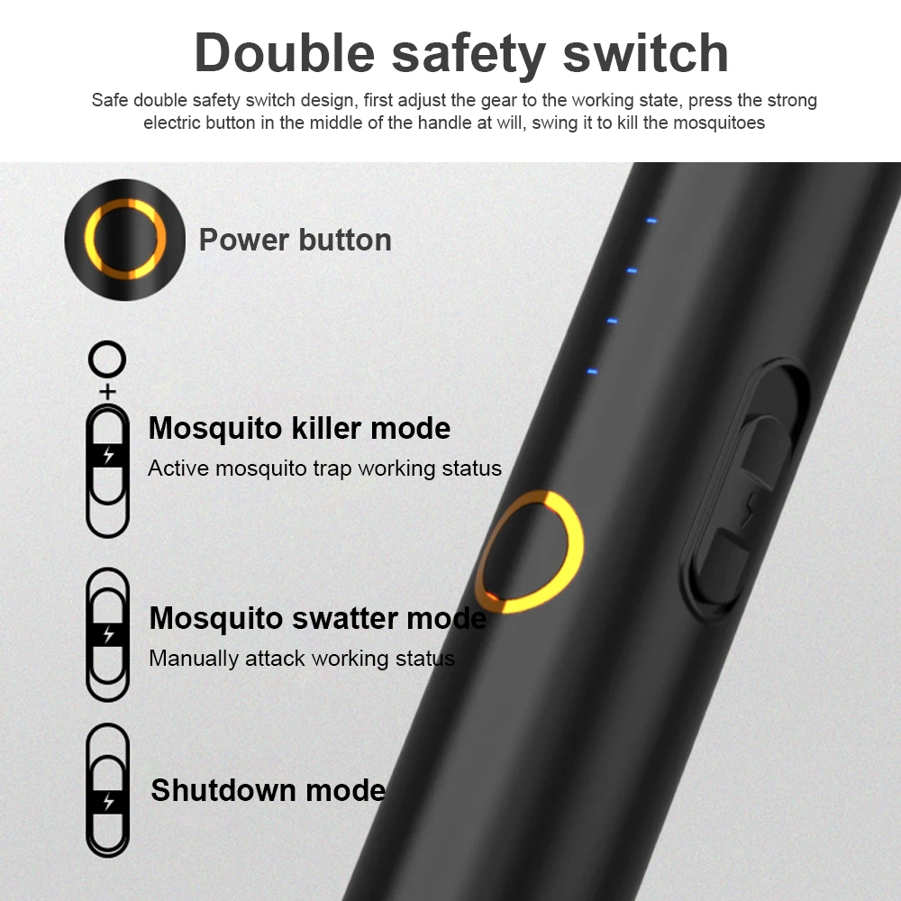 Matamosquitos el&eacute;ctrico, repelente de plagas, Zapper, carga USB, pr&aacute;ctico-1