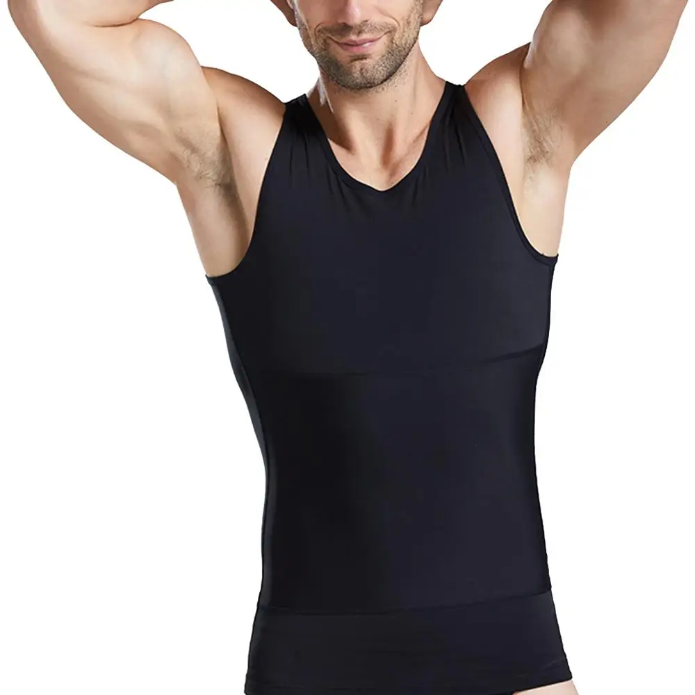 Мужской утягивающий корректирующий жилет рубашка Abdo мужской облегающий