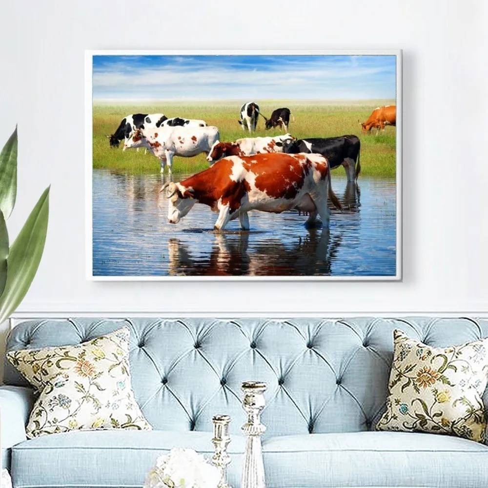 HUACAN алмазные мозаичные животные 5d алмазная картина полная дрель квадратная