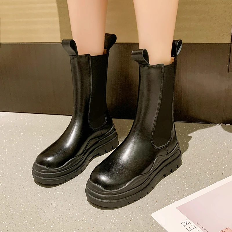 Женские ботинки Blwbyl модные Универсальные челси из натуральной кожи удобные