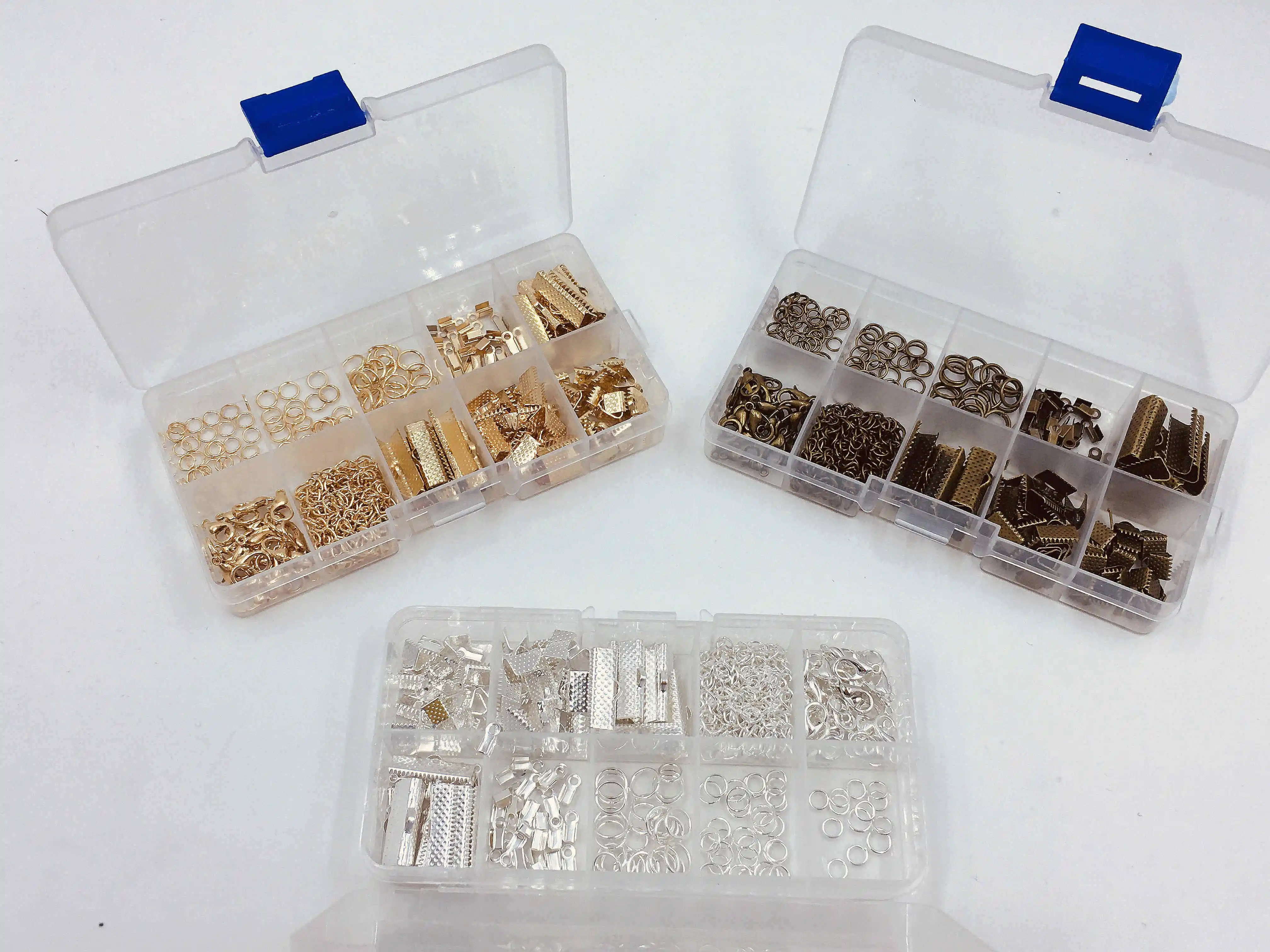 200 шт. 4 цвета кольцо застежка Лобстер задняя цепочка комплект пряжки футляр для