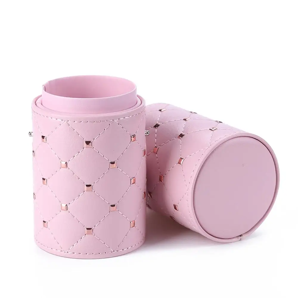 Модный чехол-держатель из искусственной кожи для кистей макияжа подставка ручек