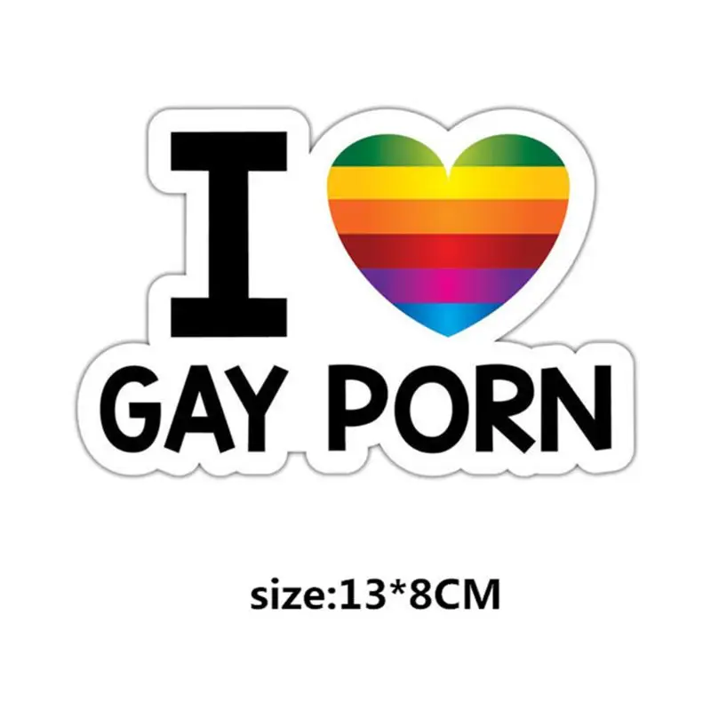

Новинка 2021, Виниловая наклейка на бампер с надписью I Love для геев и лесбиянок