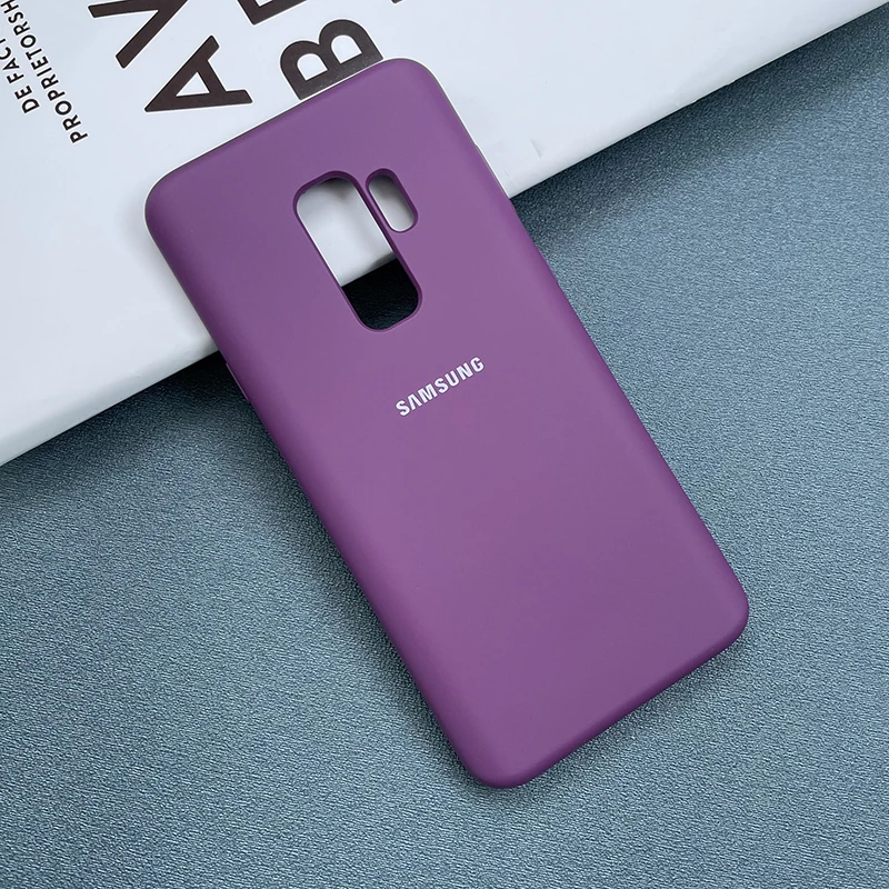 Жидкий силиконовый чехол для Samsung Galaxy S9Plus S9 с шелковистым мягким сенсорным