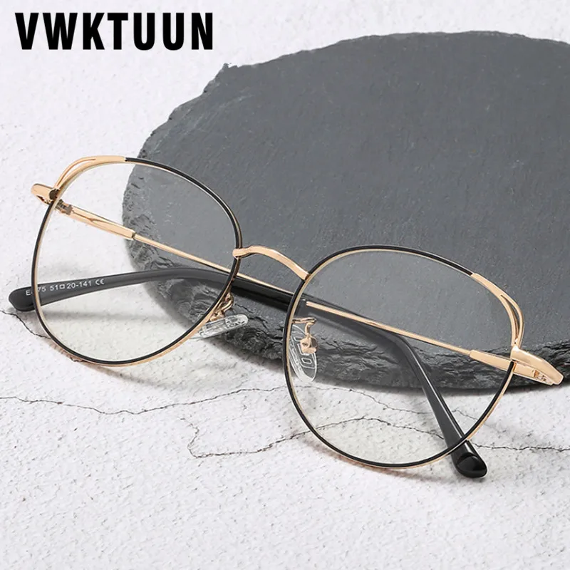 

Металлическая оправа для очков VWKTUUN, оправа для оптических очков для женщин и мужчин, 2020, синий светильник, блокирующие очки, очки для чтения ...
