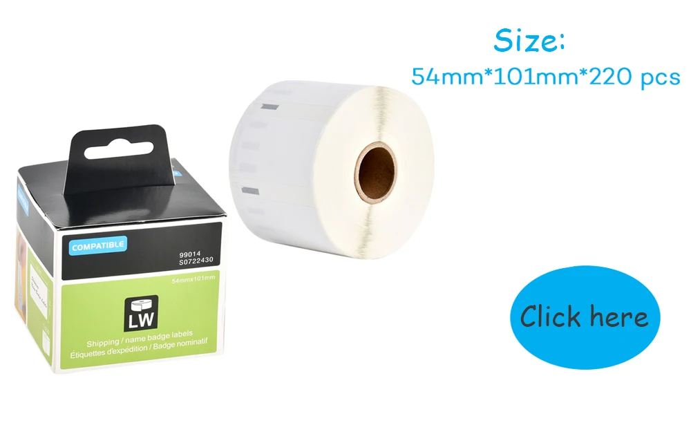 CIDY 1 совместимые рулоны Dymo LW 11352 этикетки 54 мм* 25 мм 500 этикетки для LabelWriter 400 450 450 турбо принтер Seiko SLP 440 450
