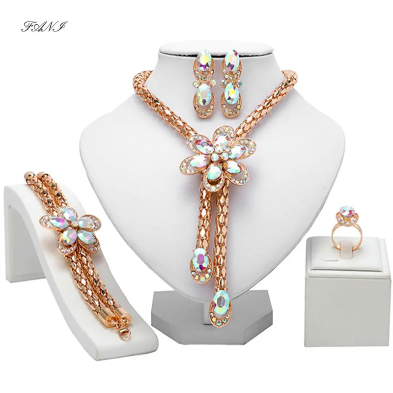 

Fani nigerian wedding woman accessories jewelry set Brand italian Bridal jewelry set dubai gold color jewelry set Wholesale