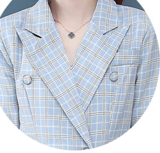 

Plaid 2 Piece Set Woman Suits Lady Suit Office Business Elegant Trouser Suits For Ladies Lattice Ensemble Femme Deux Pieces