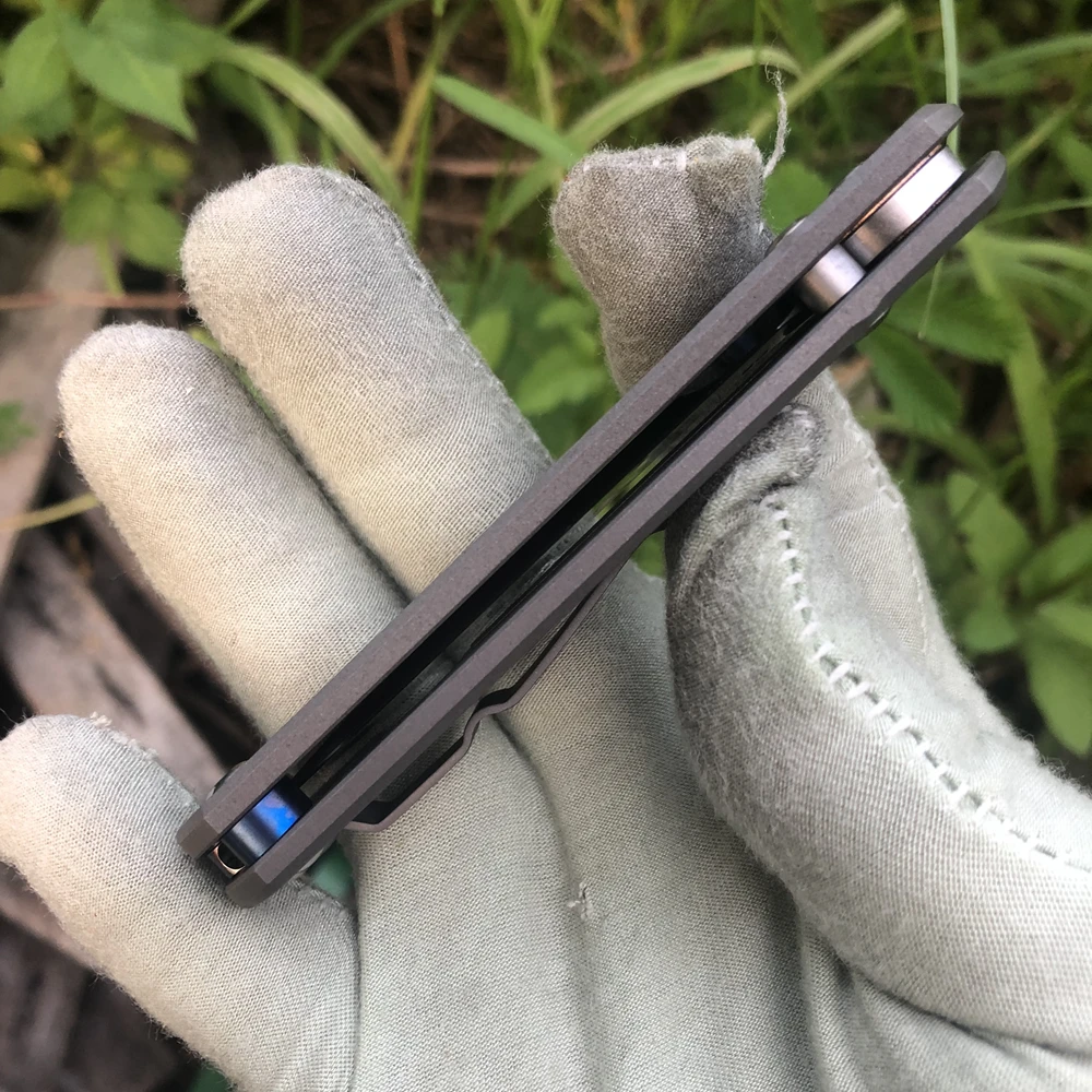 Kanedeiia маленький складной нож Sebenza 21(2,9") D2 лезвие титановая ручка универсальный инструмент для кемпинга и охоты карманные ножи для выживания